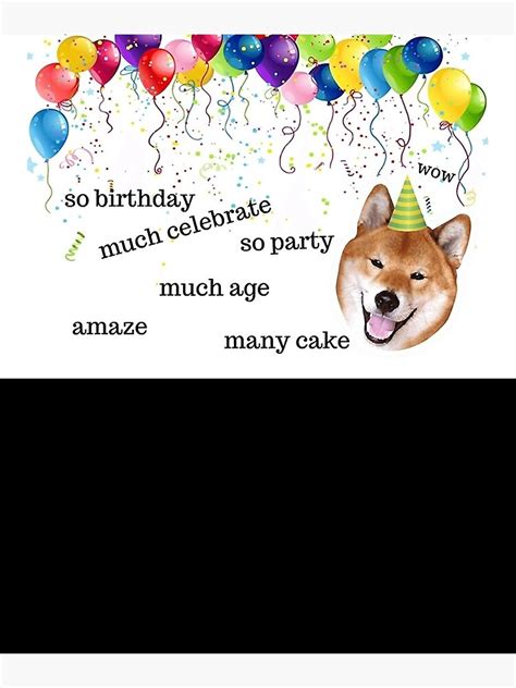 "Shiba Inu Doge meme birthday card Dog birthday card Internet meme ...