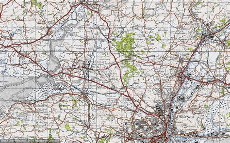 Historic Ordnance Survey Map of Penllergaer, 1947