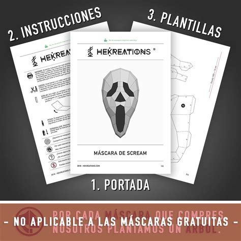 Scream Mask Printable Template | Papercraft PDF Pattern