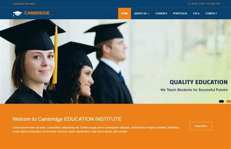 Education Website Template Free Download - WebThemez