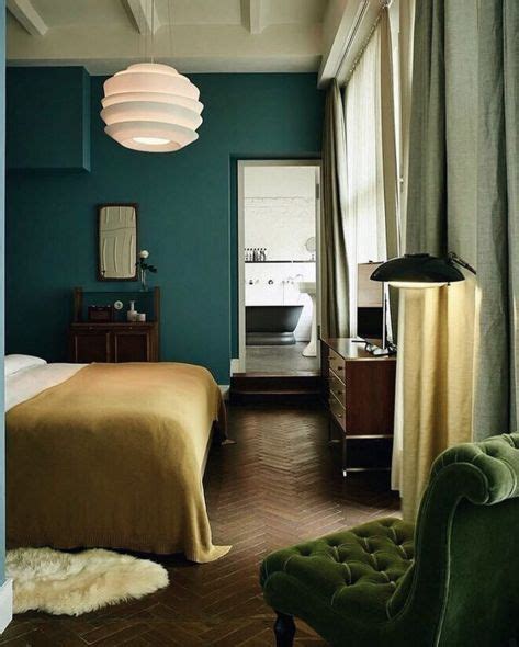 Photo (LA COOL & CHIC) | Teal bedroom walls, Bedroom green, Home