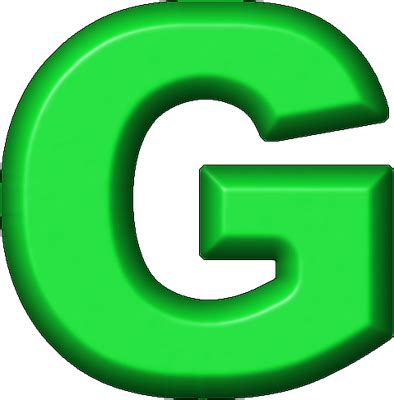 Refrigerator Magnet Presentation Alphabets Green G