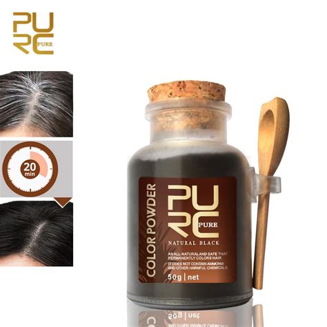 PURC Hair color powder black hair color dye organic herbal for hair ...