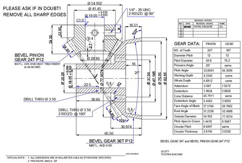 Bevel Gear 36T and Bevel Pinion gear Section detailed drawings are ...