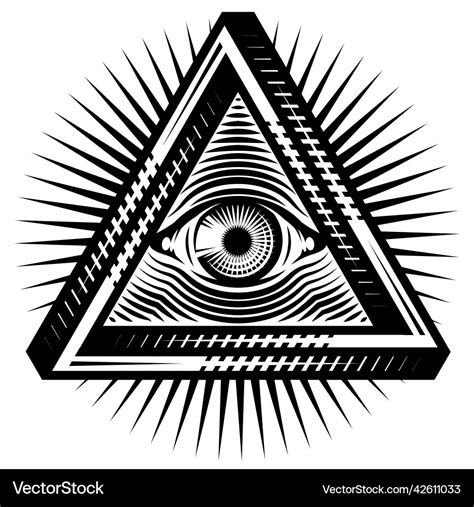 All-seeing eye of god sacred symbol in a stylized Vector Image