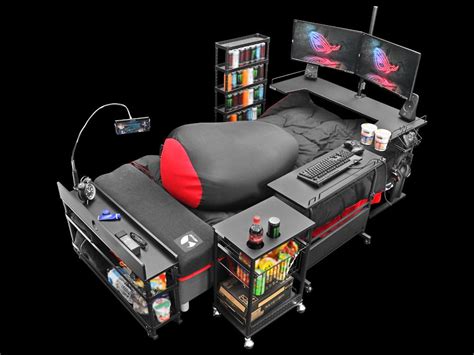 Ultimate Gaming Bed - Bauhutte Japanese bed for gamers Computer Gaming Room, Gaming Room Setup ...