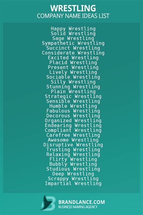 1462 Wrestling Business Name Ideas List Generator (2024)