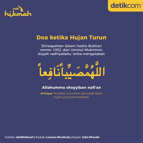 5 Doa Saat Turun Hujan Lengkap dengan Artinya