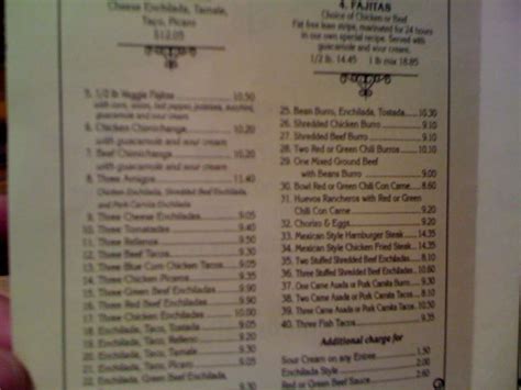 La Fonda Mexican Restaurant Menu - Urbanspoon/Zomato