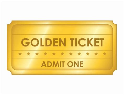 Golden Ticket Invitation Template Free Beautiful Free Printable Golden Ticket Templates in 2020 ...