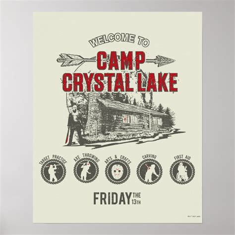 Friday the 13th | Welcome to Camp Crystal Lake Poster | Zazzle