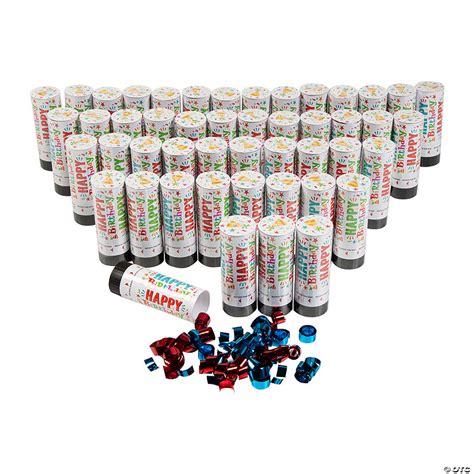 Bulk 48 Pc. Happy Birthday Confetti Poppers | Oriental Trading