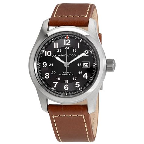 Hamilton Khaki Field Automatic Black Dial Men's Watch H70555533 - Khaki ...