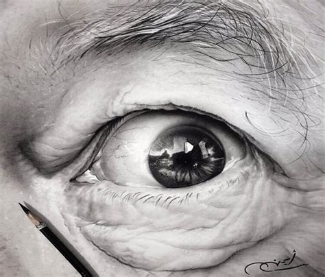 Drawing of eye old man by Ayman Arts | No. 193