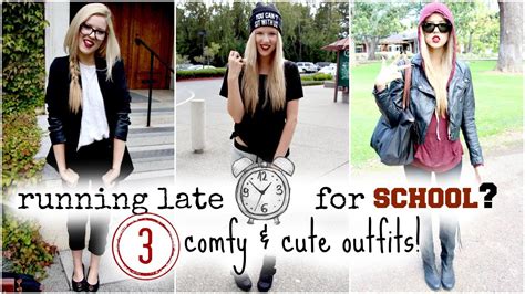 Running Late for School: 3 Comfy & Cute Outfits! - YouTube