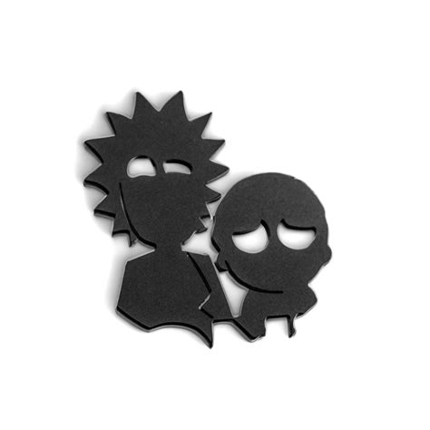 Rick and Morty Silhouette Inspired Icon Badge – Atomic Car Concepts