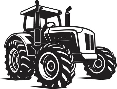 Classic Tractor Outline Art Rural Tractor Silhouette in Vector 33878396 Vector Art at Vecteezy