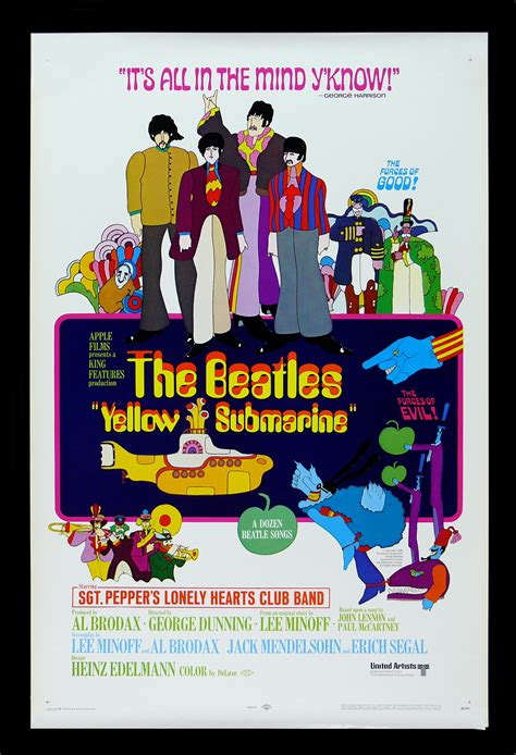 YELLOW SUBMARINE * CineMasterpieces ORIGINAL MOVIE POSTER BEATLES ROLLED 1968 | eBay