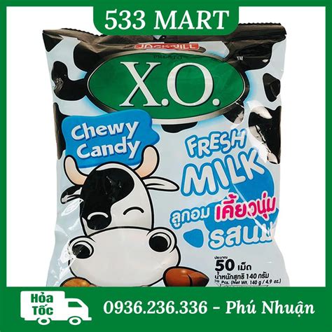 Kẹo Sữa Bò XO Thái Lan Fresh Milk Chewy Candy 130g (50 viên) chính hãng ...