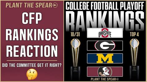 FSU Football I CFP Rankings Reaction - YouTube