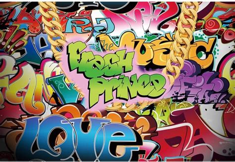 Amazon.com : Leyiyi 5x3ft The Fresh Prince Backdrop Graffiti Music Hip Hop Vintage Neon Boy ...