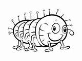 Centipede Theme Adult Coloring  Page sketch template