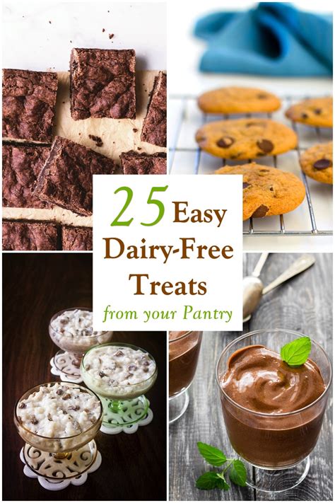 25 Easy Dairy-Free Treat Recipes to Make from your Pantry