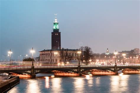 Stockholm City Hall (Stadshuset) at Night, Sweden Stock Photo - Image of nature, europe: 79693972