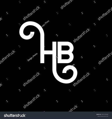 Hb Letter Logo Design On Black Stock Vector (Royalty Free) 1991576282 | Shutterstock