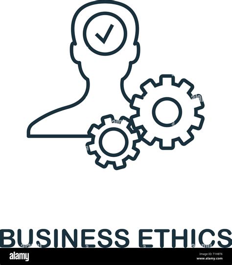 Business Ethics icon. Thin line design symbol from business ethics icons collection. Pixel ...