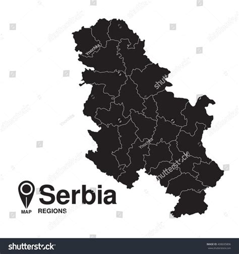 Serbia map regions - Royalty Free Stock Vector 408695806 - Avopix.com