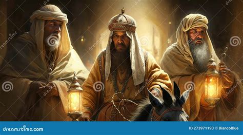 Epiphany is Celebrated by the Charming Three Kings Stock Illustration - Illustration of biblical ...