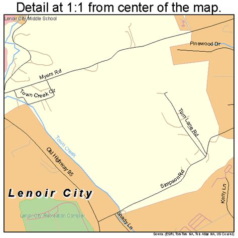 Lenoir City Tennessee Street Map 4741760