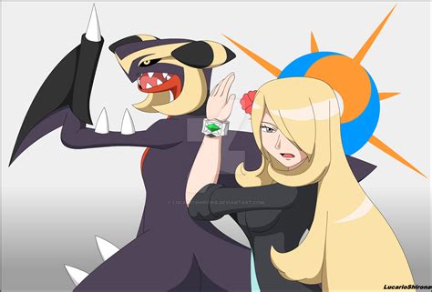 Cynthia and Garchomp - Alolan Battle Bond by LucarioShirona on DeviantArt