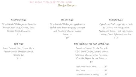 Online Menu of Bridge Road Bistro Restaurant, Charleston, West Virginia, 25314 - Zmenu