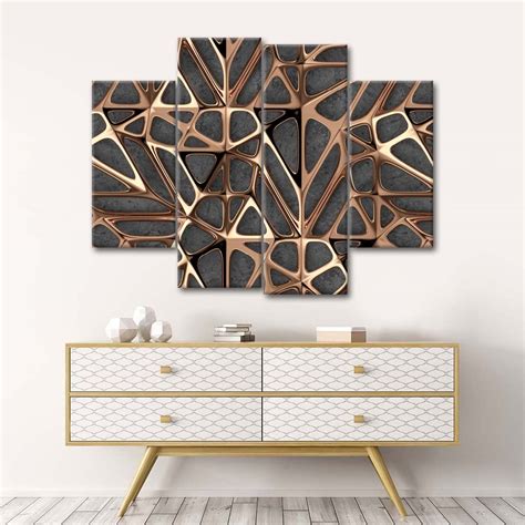 Gold Metal Lattice Wall Art | Digital Art | Metal lattice, Lattice wall, Multi panel canvas