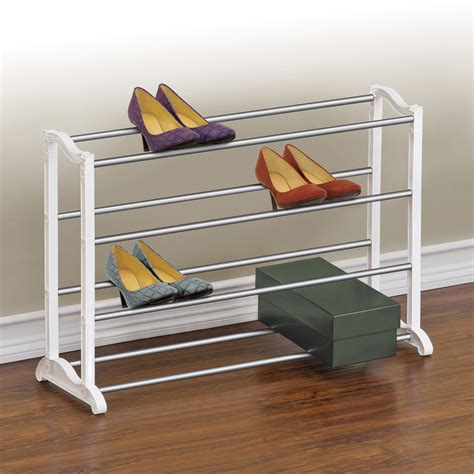 Lynk® 20 Pair Shoe Rack - 4 Tier - Shoe Shelf Organizer - White