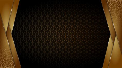 Black Gold Background Abstract Geometric Shapes Stock Vector (Royalty ...