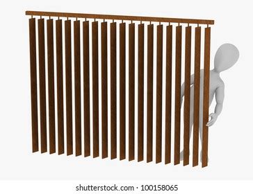 3d Render Cartoon Character Curtains Stock Illustration 100158065 ...