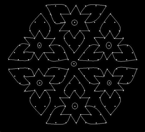 Rangoli/Kolam With Dots 1 - IndusLadies | Pattern design drawing, Rangoli with dots, Rangoli ...