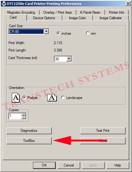 Ribbon Sensor Calibration – Fargo DTC1250e | TransTech Systems, Inc