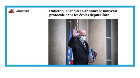 In the press - "Jean-Michel Blanquer, the health protocol and the ...