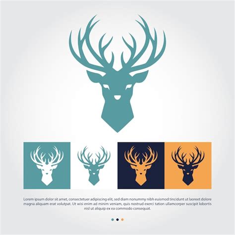 Premium Vector | Free vector deer logo