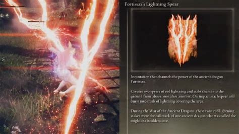 Elden Ring Fortissax's Lightning Spear Boss Spell Demonstration - YouTube