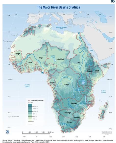 Africa Map Rivers