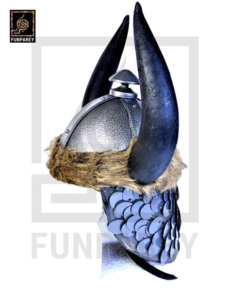 Hand Crafted Antique Metallic Viking Helmet - Funparey