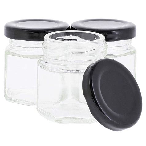 1.5 Ounce Mini Mason Jars With Black Lids (36 Pack) - Walmart.com - Walmart.com