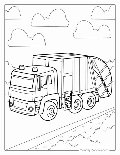 Simple Garbage Truck Drawing