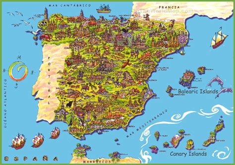 Spain tourist map | Map of spain, Tourist map, Map