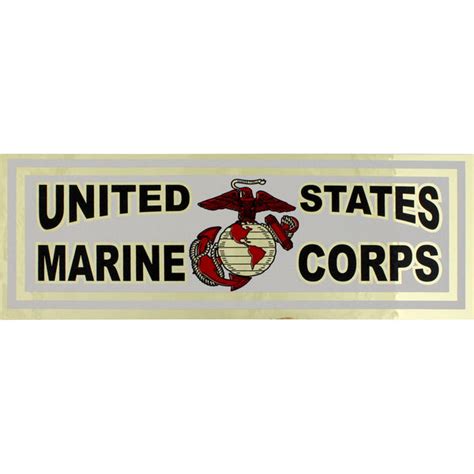 United States Marine Corps Metallic Bumper Sticker | USAMM